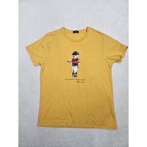 Polo Ralph Lauren Boys XL 10-12 Yellow Polo Bear Short Sleeve T-Shirt Preppy